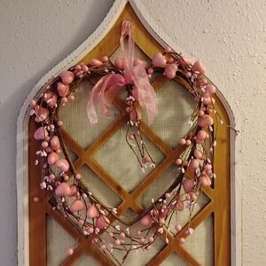 Pink Heart-Shaped Berry Wreath